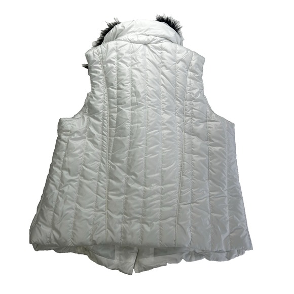 Outdoor Addition removable fur trim white vest size L - Picture 7 of 10